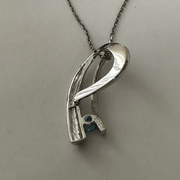 💎Real yellow topaz 925 silver swirl necklace - Picture 7 of 7